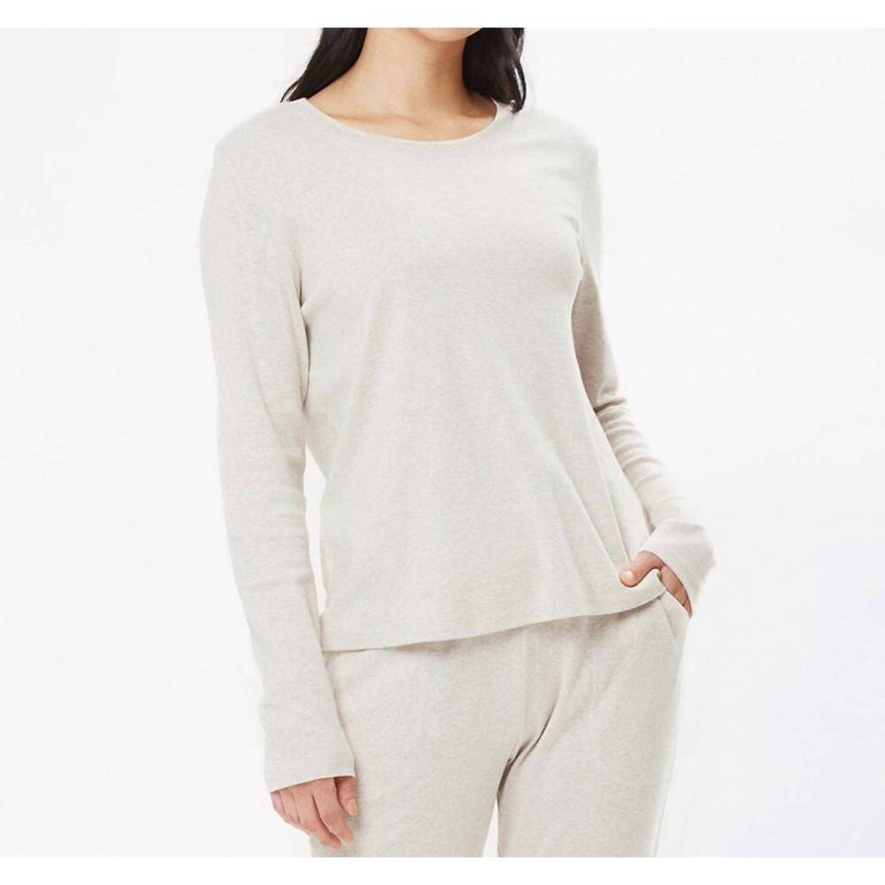 NEW UNDER THE CANOPY organic cotton long sleeve tee in oatmeal